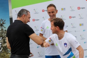 Sandi Novak, Roman Kejzar and during Media day of the Sandi Novak, paralympic runner of Slovenia, on June 16, 2016 in Stadium Triglav, Kranj Slovenia. Photo by Matic Klansek Velej / Sportida