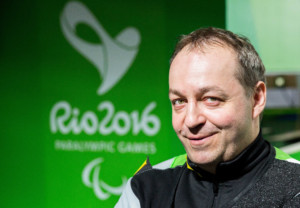 Francek Gorazd Tirsek - Nani of Slovenia after the Final of R5 - Mixed 10m Air Rifle Prone SH2 on day 6 during the Rio 2016 Summer Paralympics Games on September 13, 2016 in Olympic Shooting Centre, Rio de Janeiro, Brazil. Photo by Vid Ponikvar / Sportida