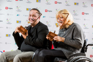 Francek Gorazd Tirsek - Nani and Veselka Pevec during Slovenian Disabled Sports personality of the year 2016 event, on December 15, 2016 in Austria Trend Hotel, Ljubljana, Slovenia. Photo by Vid Ponikvar / Sportida